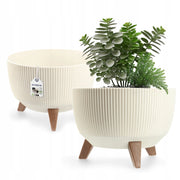 Vaso da giardino KADAX con gambe per fiori, grande ciotola rotonda da 33 cm