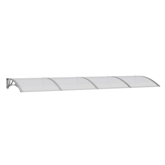 Pensilina per porta grigia 350x100 cm in policarbonato 153595