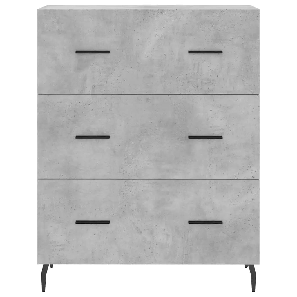 Credenza | Madia | Buffet da pranzo | Armadio da pranzo Grigio Cemento 69,5x34x180 cm in Legno Multistrato