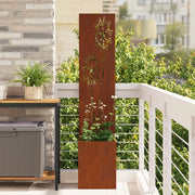 Schermo per privacy in giardino Ruggine 32 x 32 x 150 cm 876370