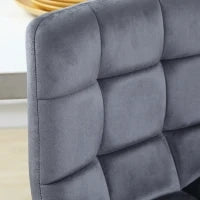 set da 2 sgabelli da bar con poggiapiedi in stile retrò 42 cm x 47 cm x 105 cm Grigio