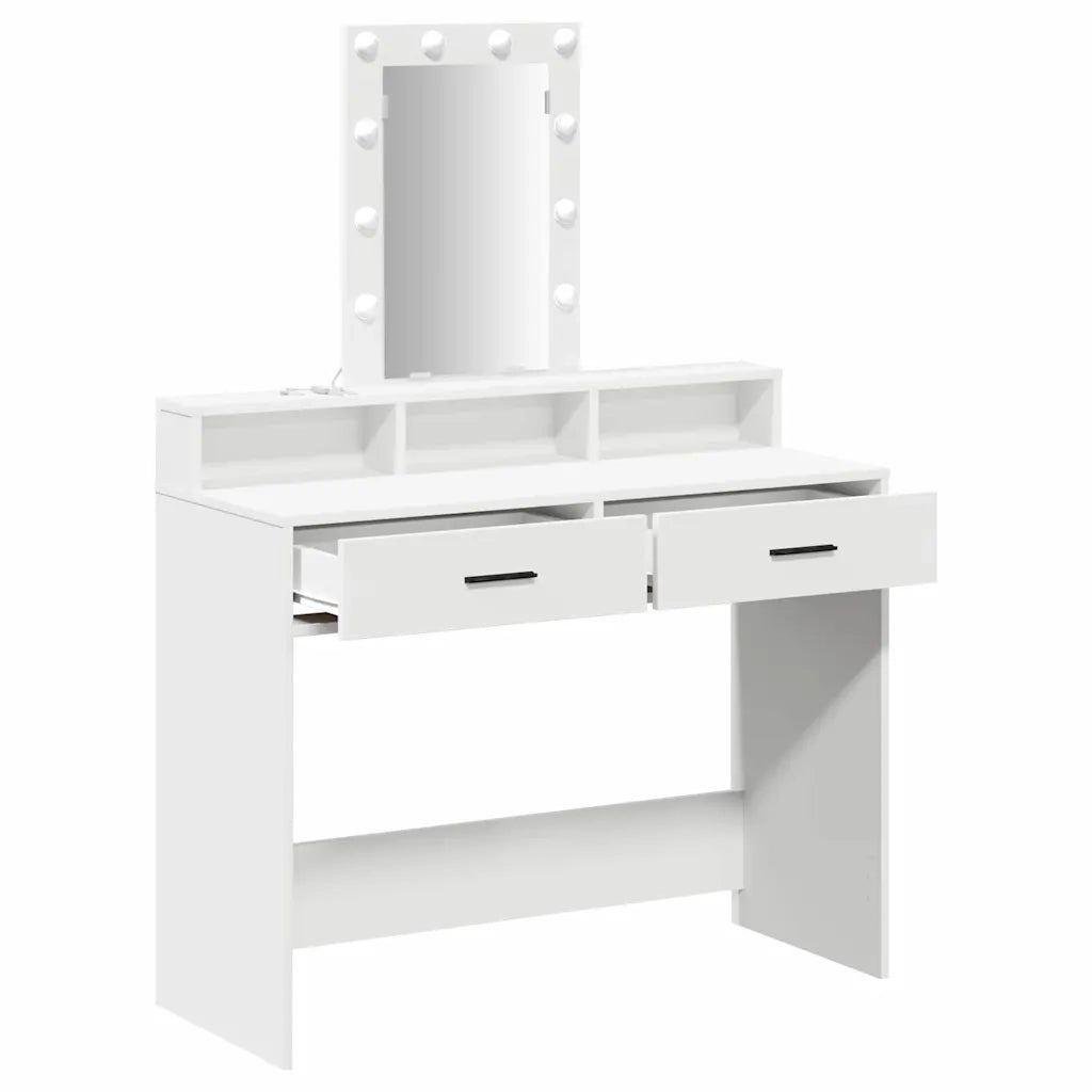 Tavolo da Trucco Bianco 100 x 41 x 140 cm Legno multistrato 865172