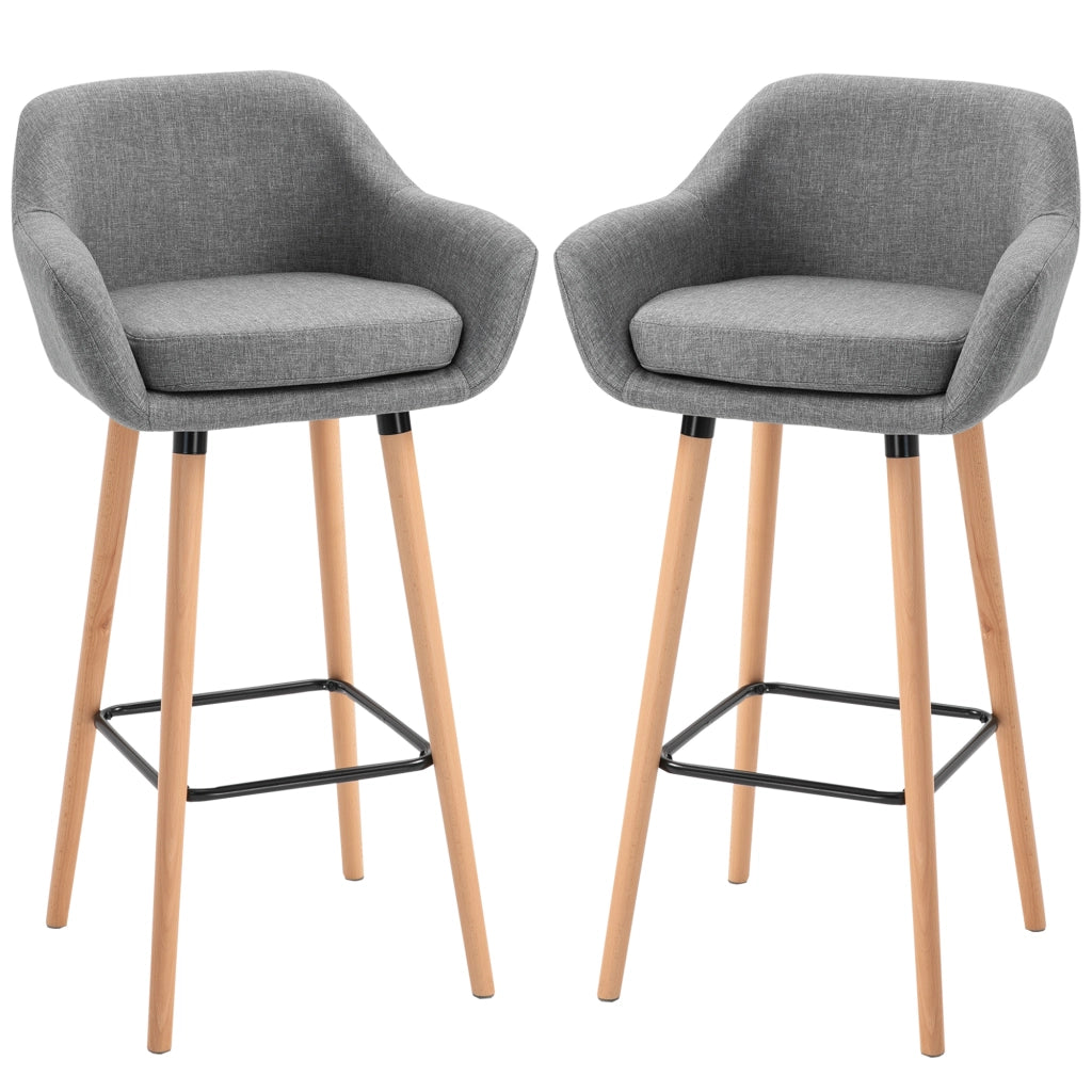 Sgabello da Bar ¨C Minimal ¨C Legno massello grigio scuro