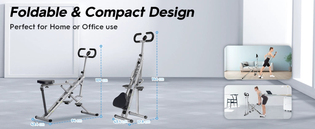 Bicicletta Fitness Pieghievole ¨C zephmum ¨C Grigio, Acciaio, Max Carico 158 kg