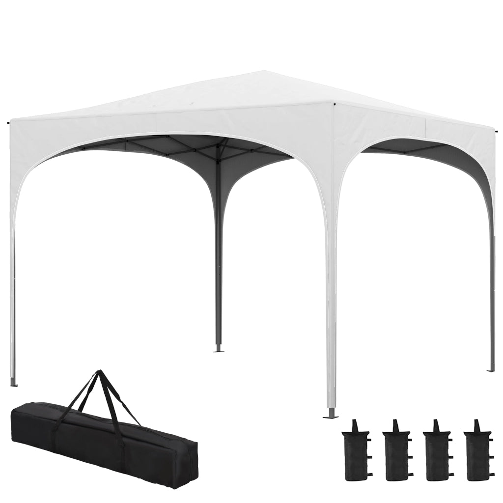 Gazebo da Giardino Pieghevole Regolabile ¨C zephmum ¨C Bianco
