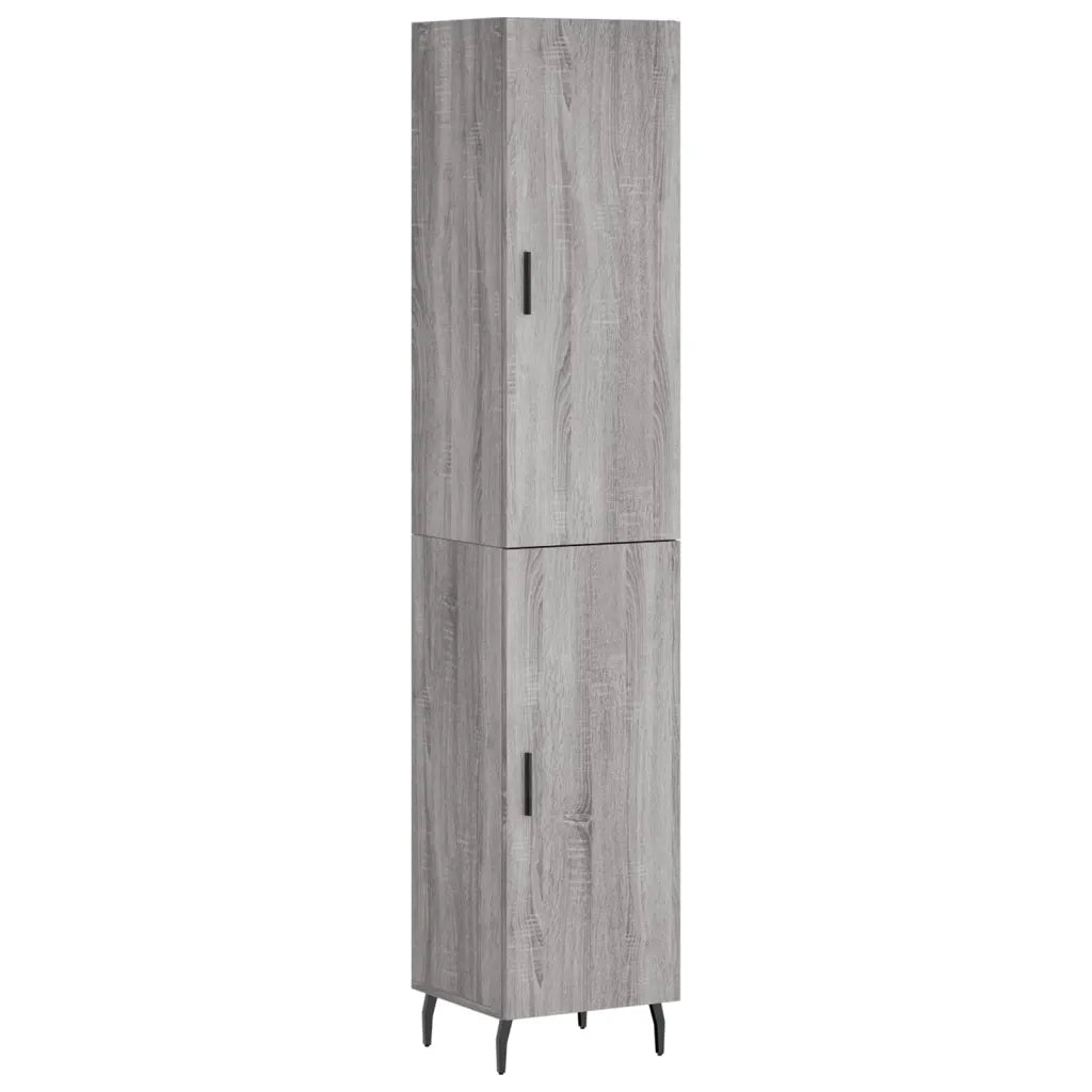 Credenza Grigio Sonoma 34,5x34x180 cm in Legno Multistrato 3198807