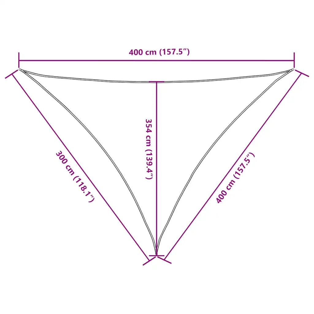 Parasole a Vela Oxford Triangolare 3x4x4 m Blu 135559