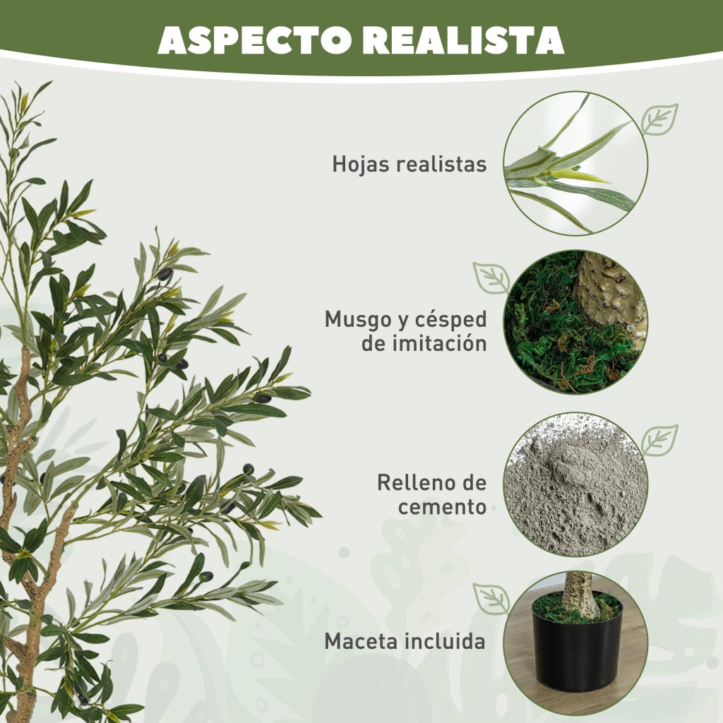 Albero di Olivo Artificiale ¨C zephmum ¨C Verde 150 cm