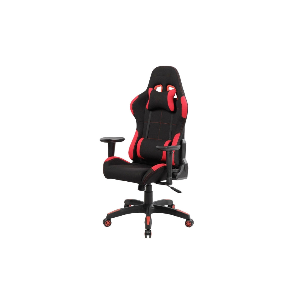 Sedia da gaming Mindy, Poltrona da gaming adulto, Sedia da scrivania, 57x72h124/134 cm, Nero e Rosso
