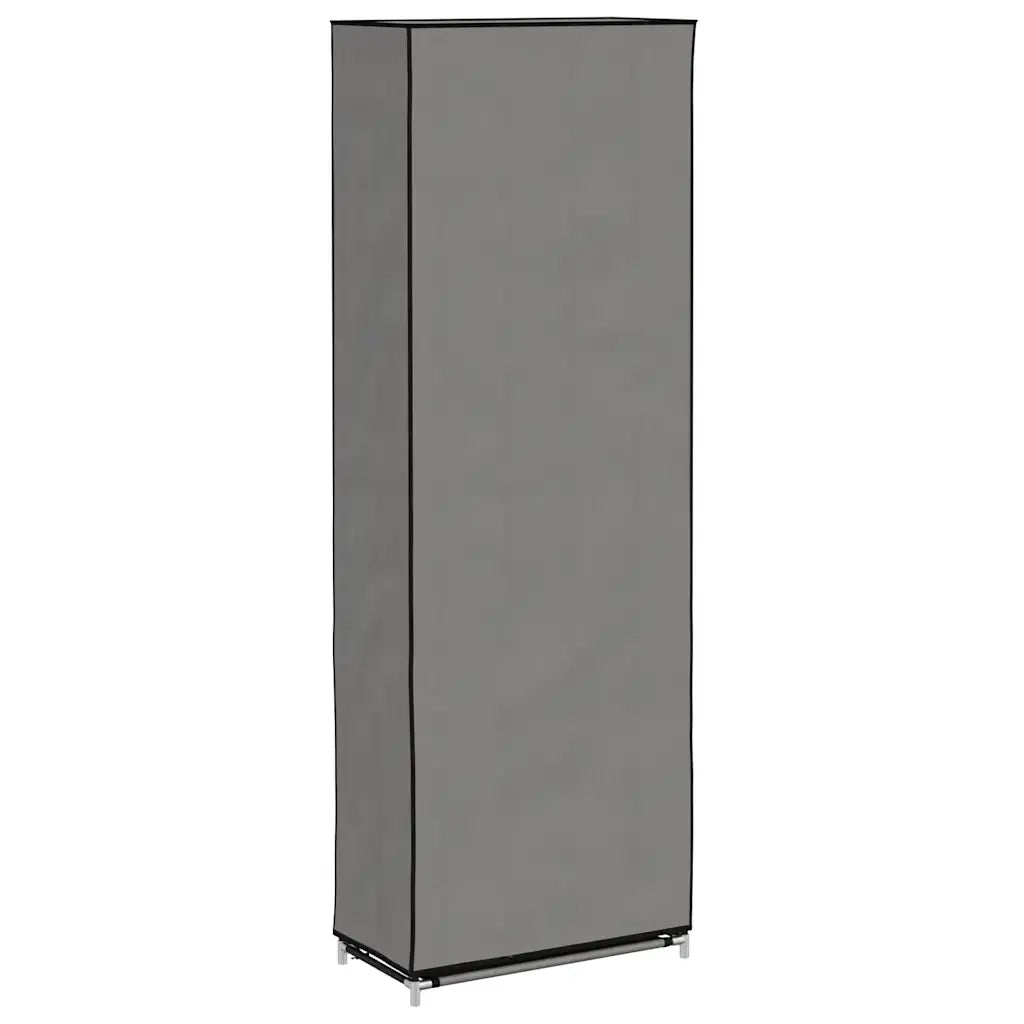 Scarpiera con Rivestimento in Tessuto Grigio 57x29x162 cm 282432