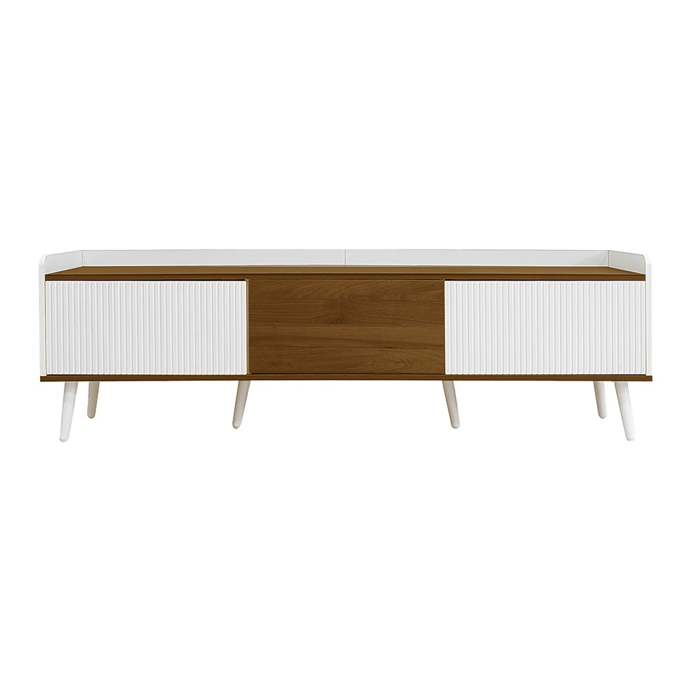 Mobile TV 3 porte - Xylo - 160x39x49.5cm bianco/legno compatto
