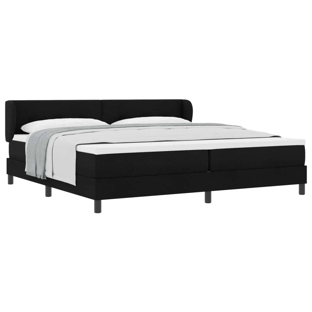 Letto a molle con materasso Nero 200 x 200 cm Tessuto 3340047