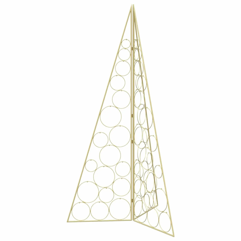 Albero di Natale in metallo KUOPIO 140 cm Acciaio Oro 42054005
