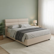 Letto Matrimoniale Brienno, Letto Matrimoniale Sfoderabile Made in Italy, Grigio Tortora\