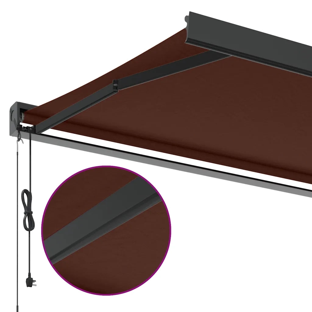 Tenda da Sole Retrattile Automatica Marrone 350x250 cm 3215734
