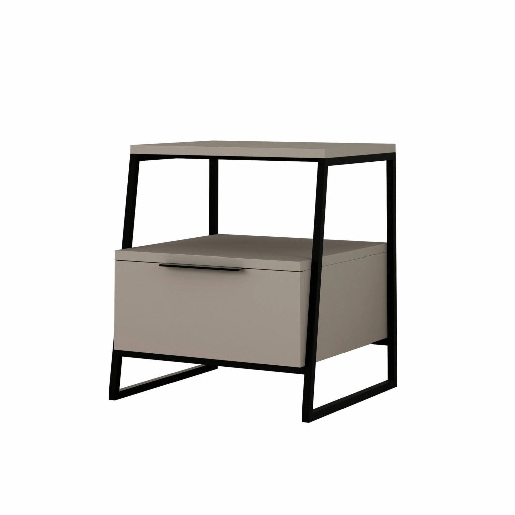 Rosita, Comodino 4 Ripiani, 45x41x50h cm Beige