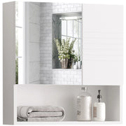 Armadietto Bagno con Specchio e Contenitore ¨C Zephmum ¨C 54x15x55 Bianco