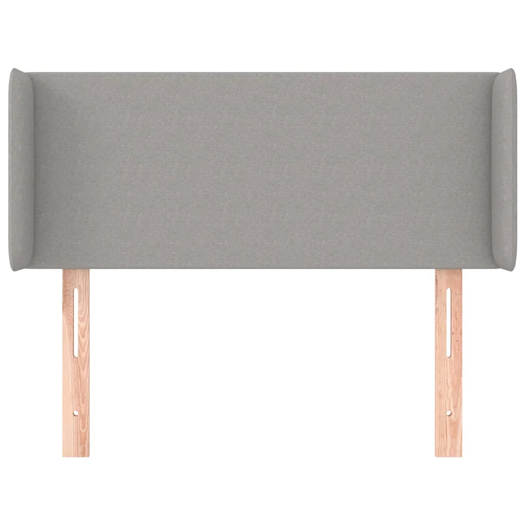 Testiera ad Orecchio Grigio Chiaro 103x16x78/88 cm in Tessuto