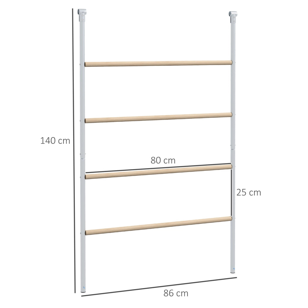 Percha per Galline 4 Livelli in Legno e Acciaio ¨C zephmum ¨C 140x86 cm