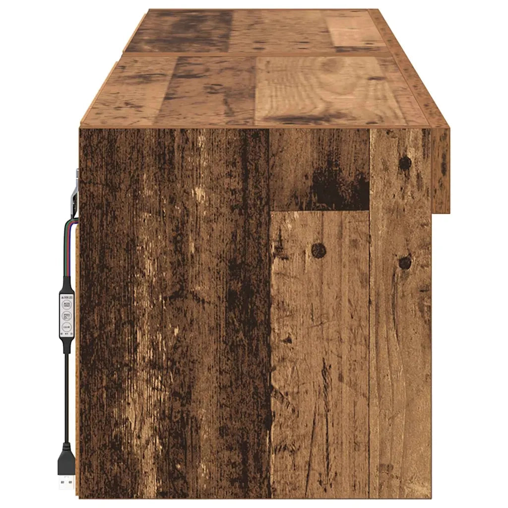Set mobile TV con LED 2 pcs Legno vecchio 60 x 30 x 30 cm