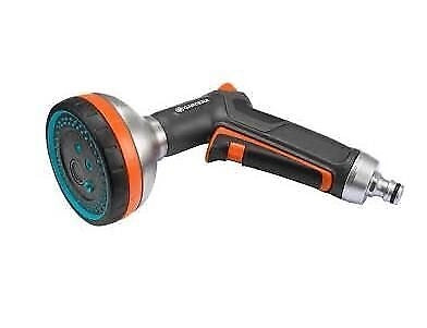 Gardena 18317-20 ugello atomizzatore per pistola ad acqua da giardino Lancia a spruzzo d'acqua da giardino Nero, Grigio, Arancione, Acciaio inox