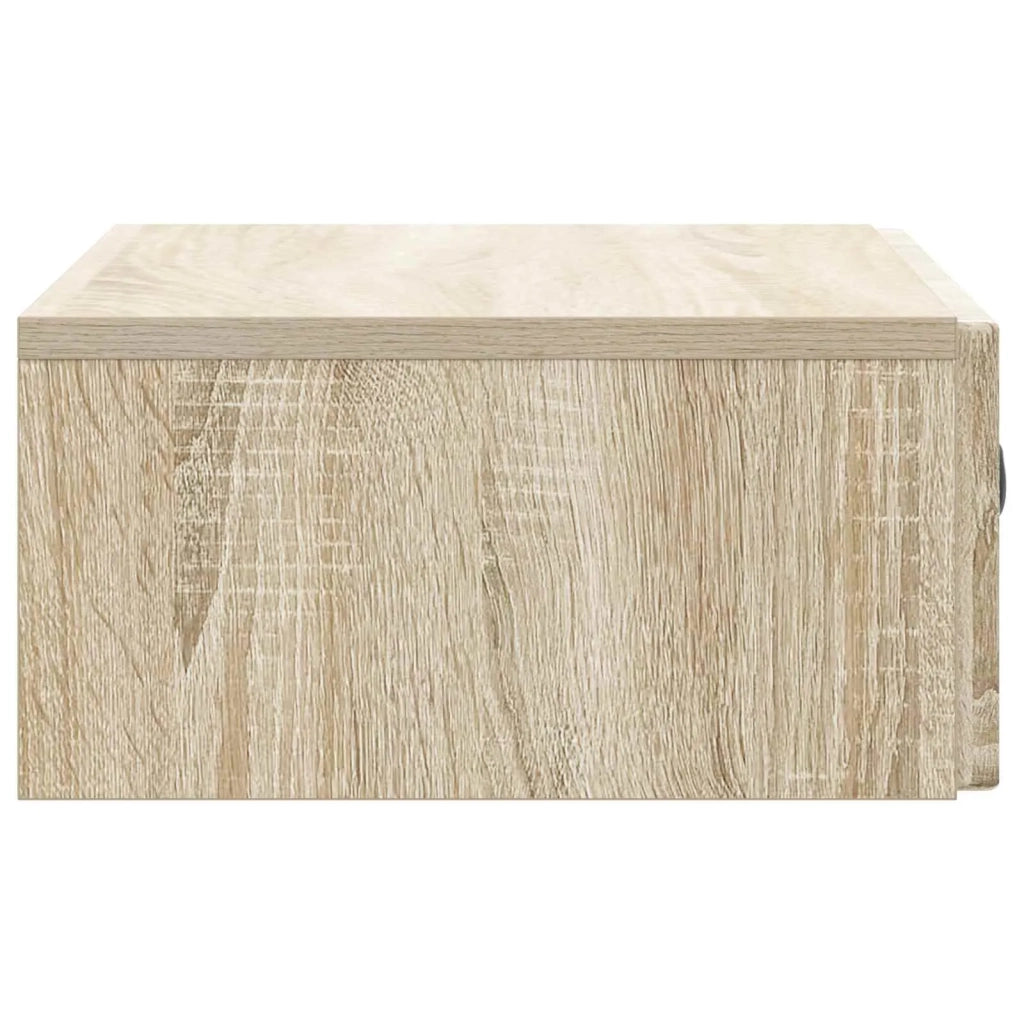 Tavolino da Parete Laterale Rovere Sonoma 59 x 34,5 x 17 cm