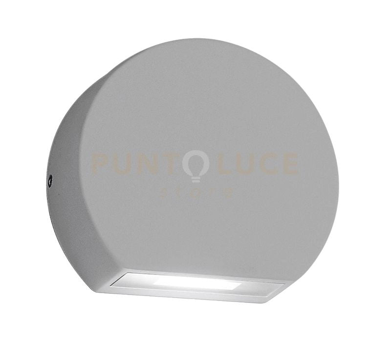 GES892N- SEGNAPASSI GRIGIO ALLUMINIO A LED 4000K 505LM 5W IP54 9,8CM ALLUMINIO E VETRO
