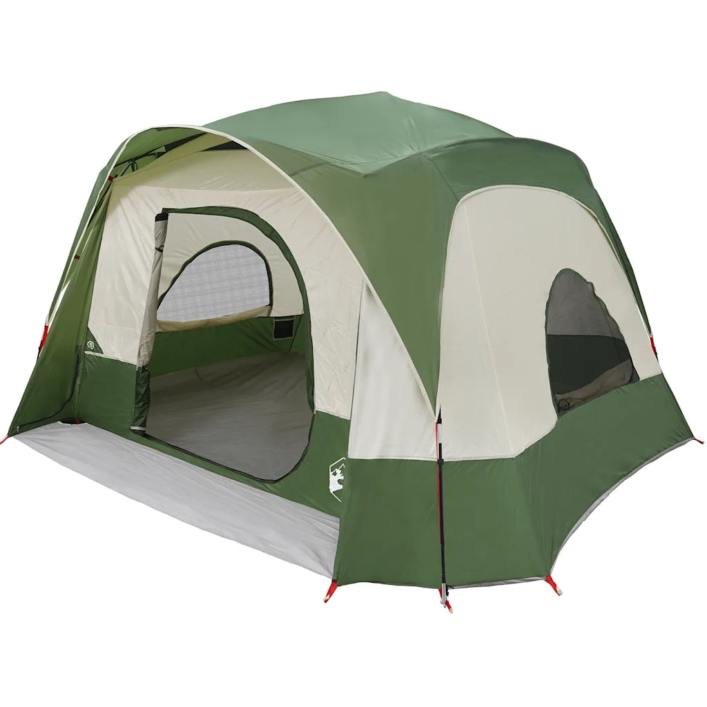 Tenda Familiare Cabina per 6 Persone-Tenda da campeggio Verde Impermeabile 205255