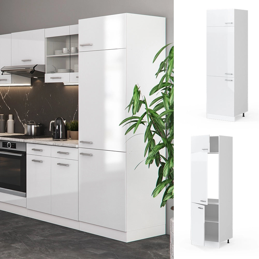 Armadio frigorifero R-Line Bianco lucido/Bianco 60 cm Vicco