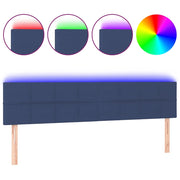 Testiera | Testata a LED Blu 160x5x78/88 cm in Tessuto