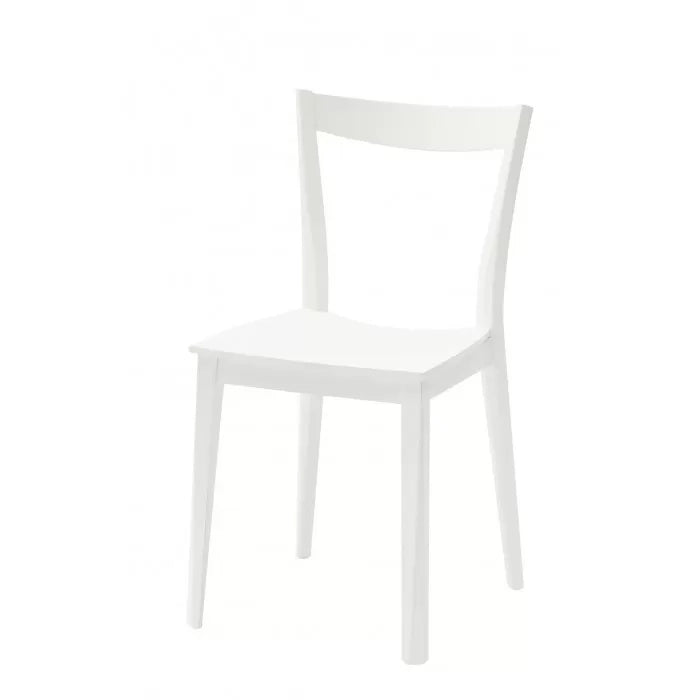 Set 2 sedie moderne legno bianco seduta legno 40x37x81