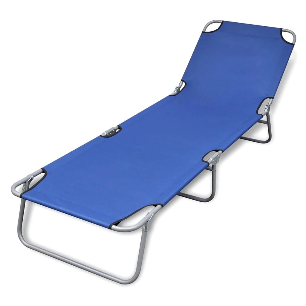 Lettino prendisole sedia a sdraio lettino prendisole letto da giardino mobili da giardino acciaio pieghevole 189 x 58 x 27 cm verniciato a polvere blu 02_0012796