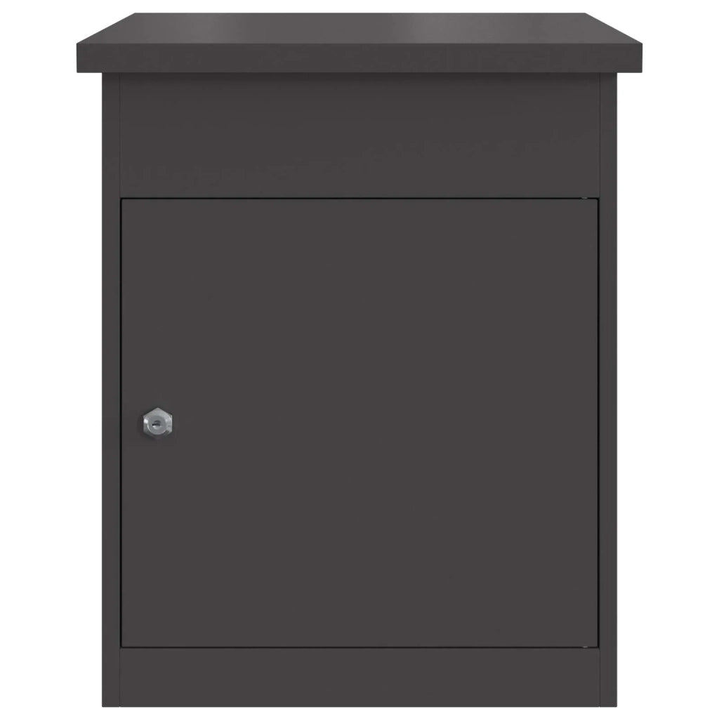 Cassetta per pacchi con porta Nero 47.5 x 38 x 59 cm Acciaio 874940