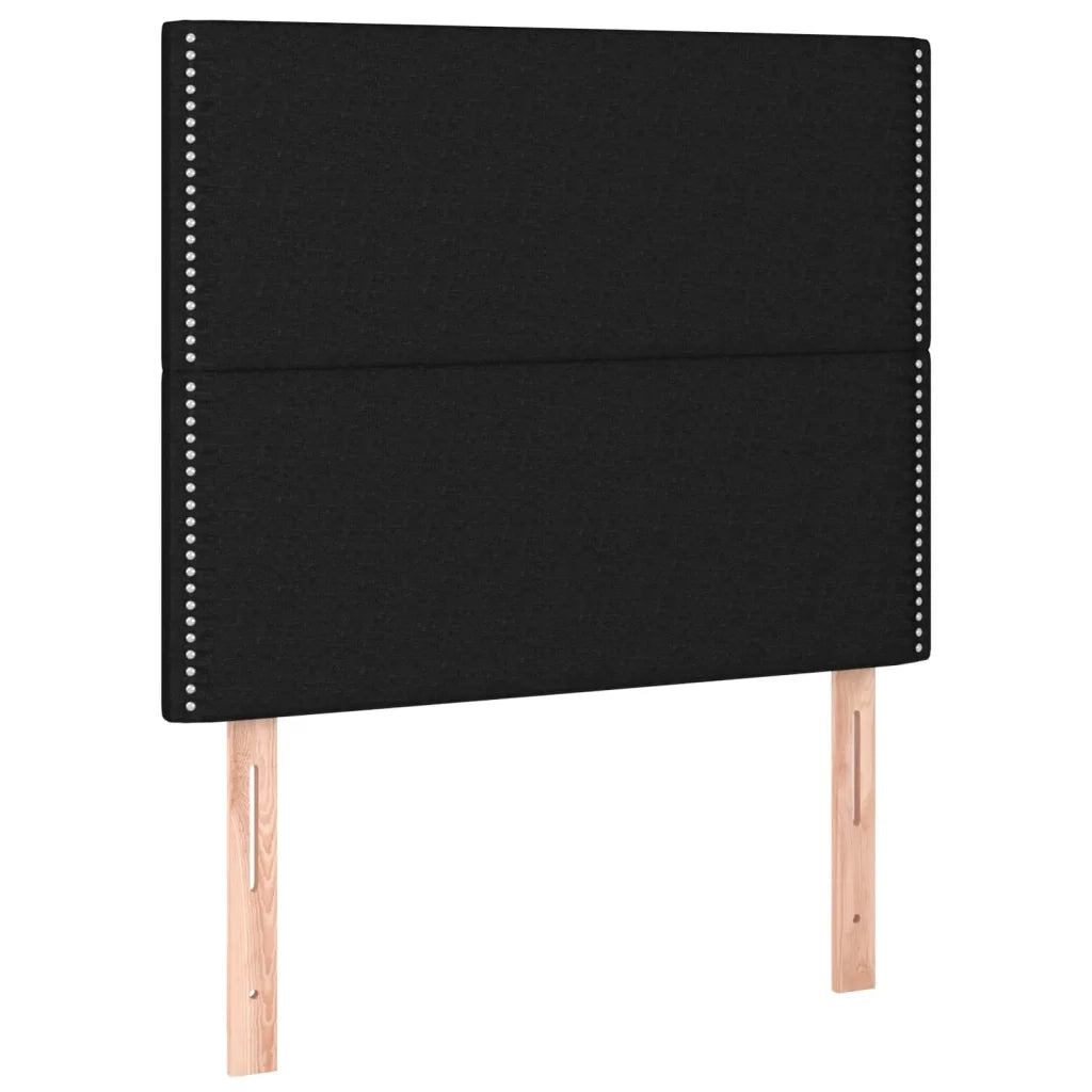 Letto a Molle con Materasso e LED Nero 90x200 cm in Tessuto cod mxl 59607