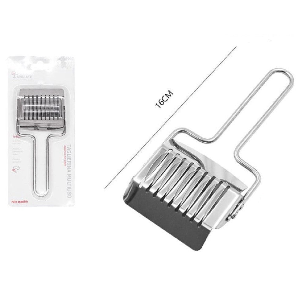 Trade Shop - Tagliapasta Taglierina Multiuso In Acciaio Inox Rullo Utensile Cucina 16cm 50458 -