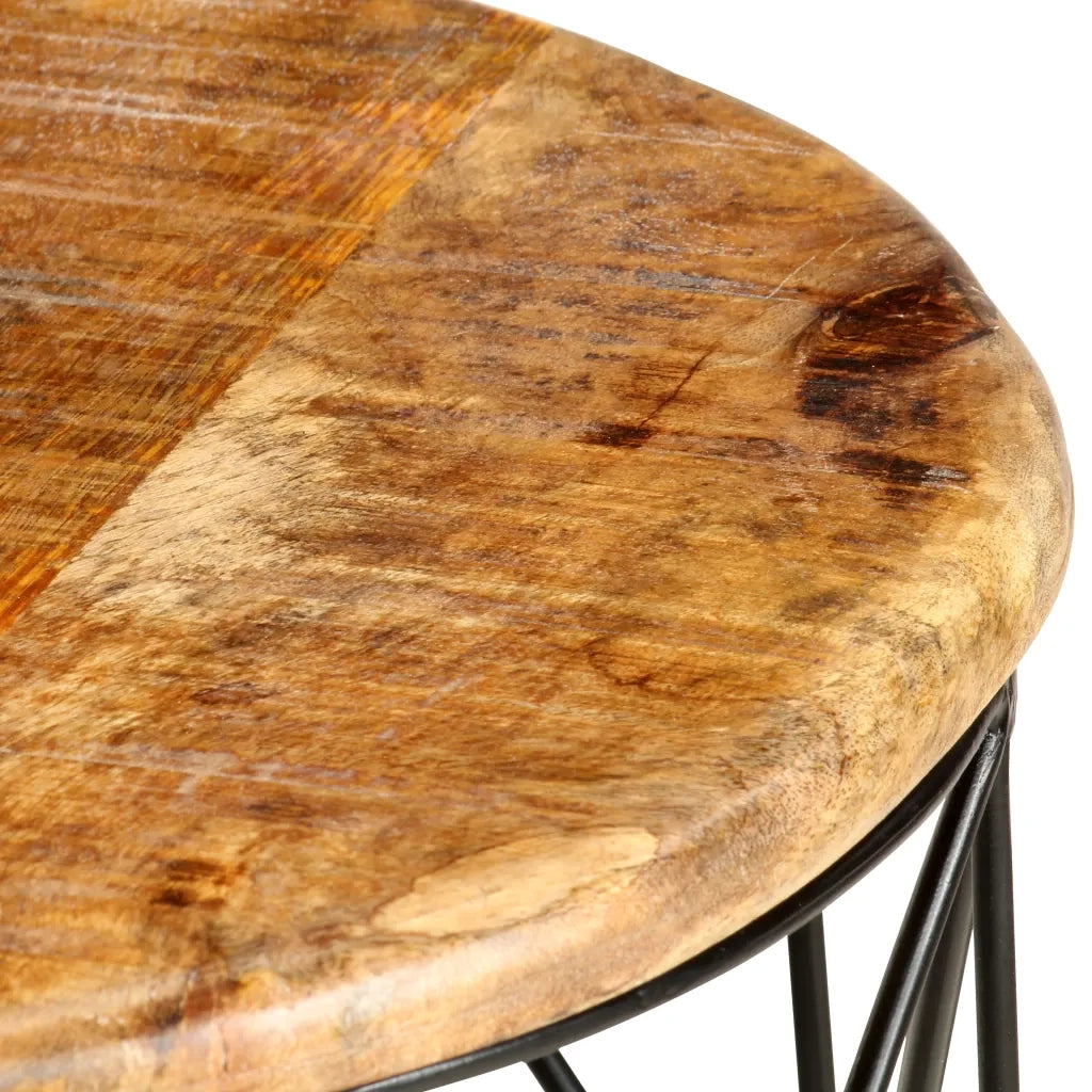 Tavolini da CaffÃ¨ 2 pz in Legno Massello di Mango cod mxl 26682
