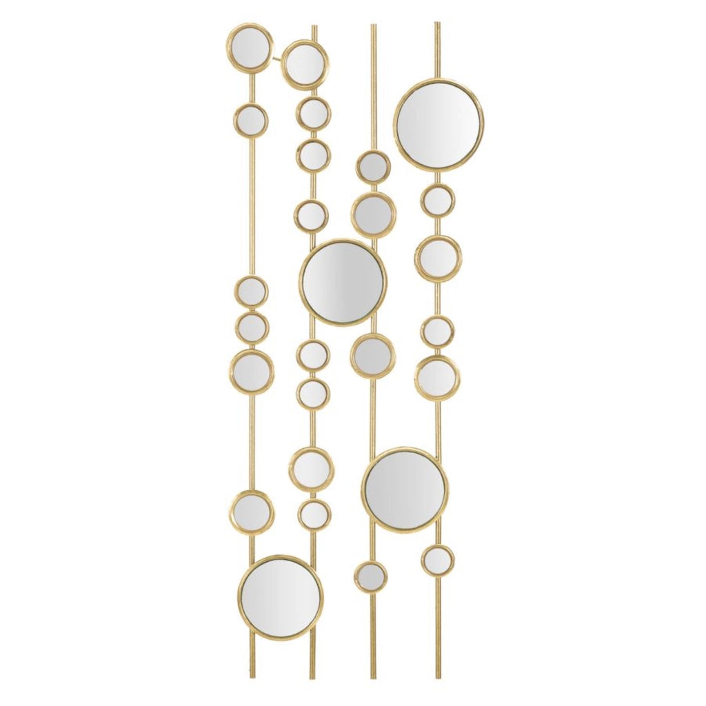 Decorazione in Metallo 3D Cerchi 26, Oro, Metallo, 35,5x1,5x90 cm