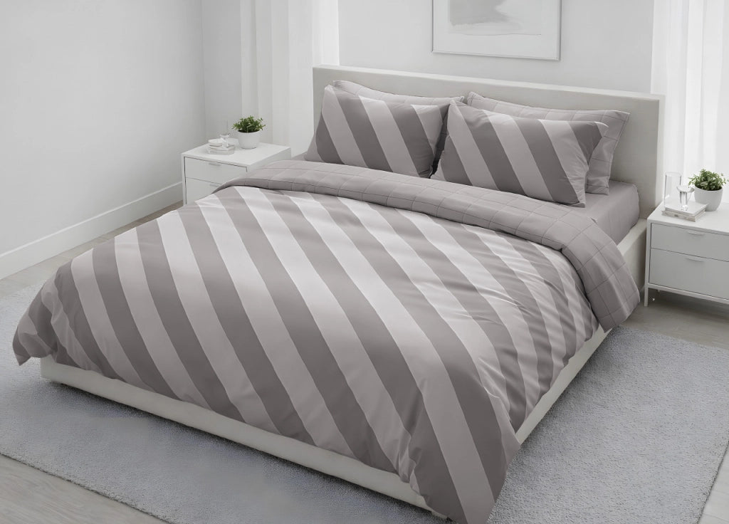 Sacco Copripiumino In 100% Cotone Made Italy Disegno Elite - Piazza E Mezza - Beige