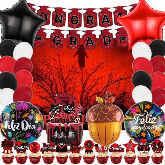 Decorazioni per Feste - Ballooni Decorativi 48 Pezzi - Ballooni in Latex - Nastro di Auguri per Compleanno - Copertura per Torta - Materiale di Alta Qualità - Decorazioni per Feste
