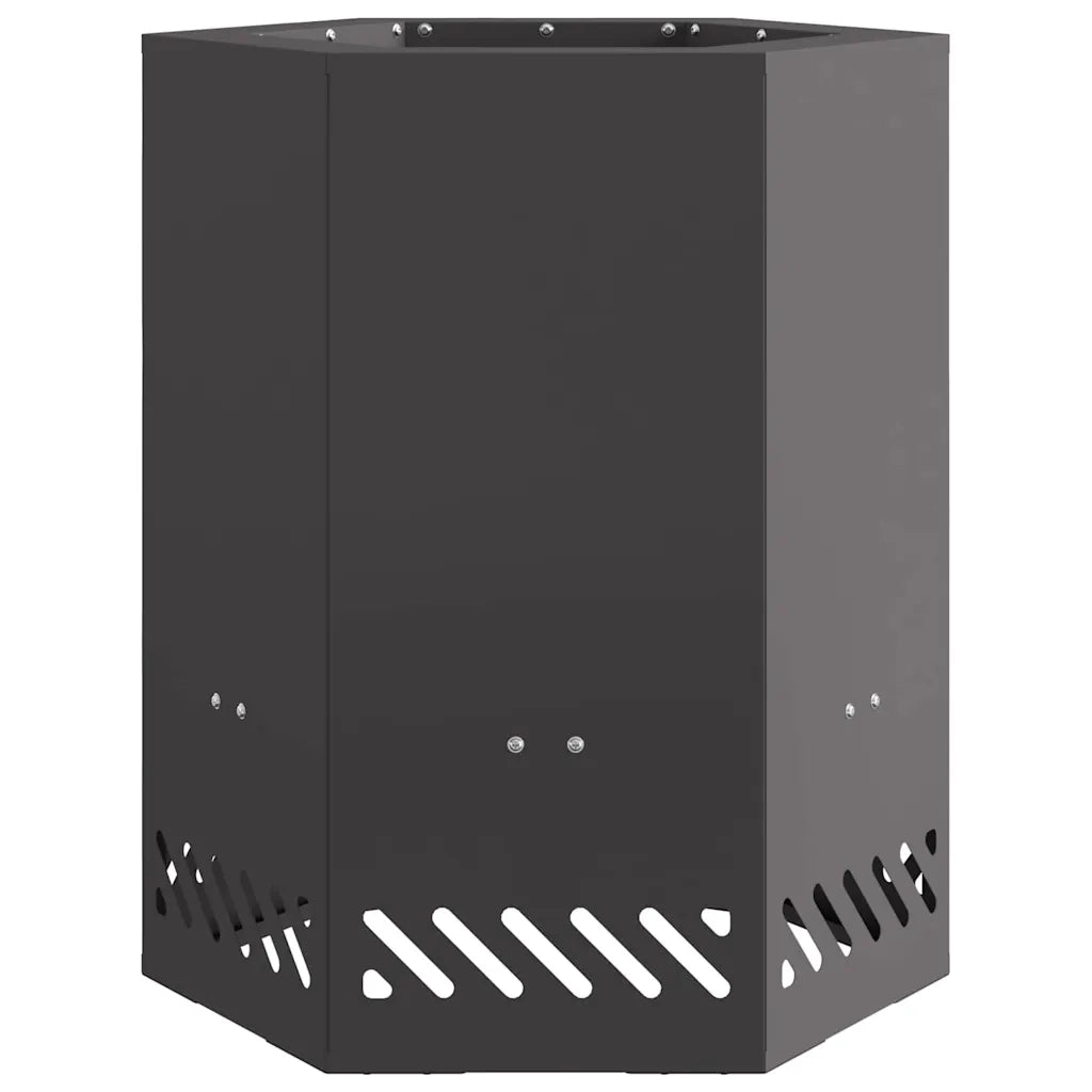 Focolare Senza Fumi Nero 38 x 38 x 51 cm Acciaio 858984
