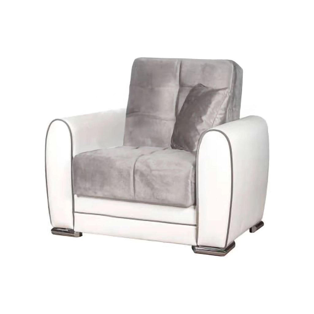Poltroncina Attiluccio, Poltrona Braccioli, 97x84x91h cm Bianco