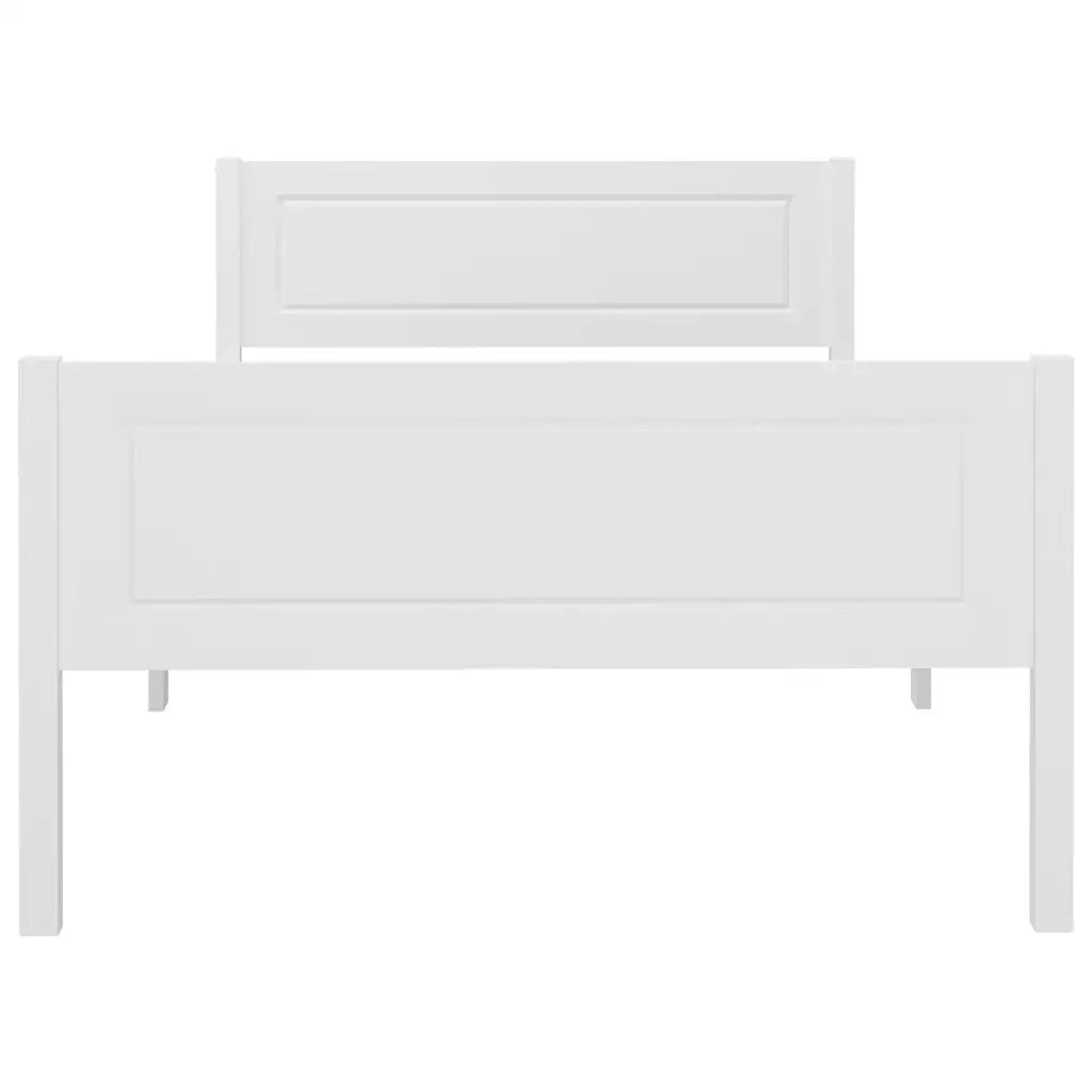 Giroletto senza Materasso Bianco 90x200 cm Legno Massello Pino 322103