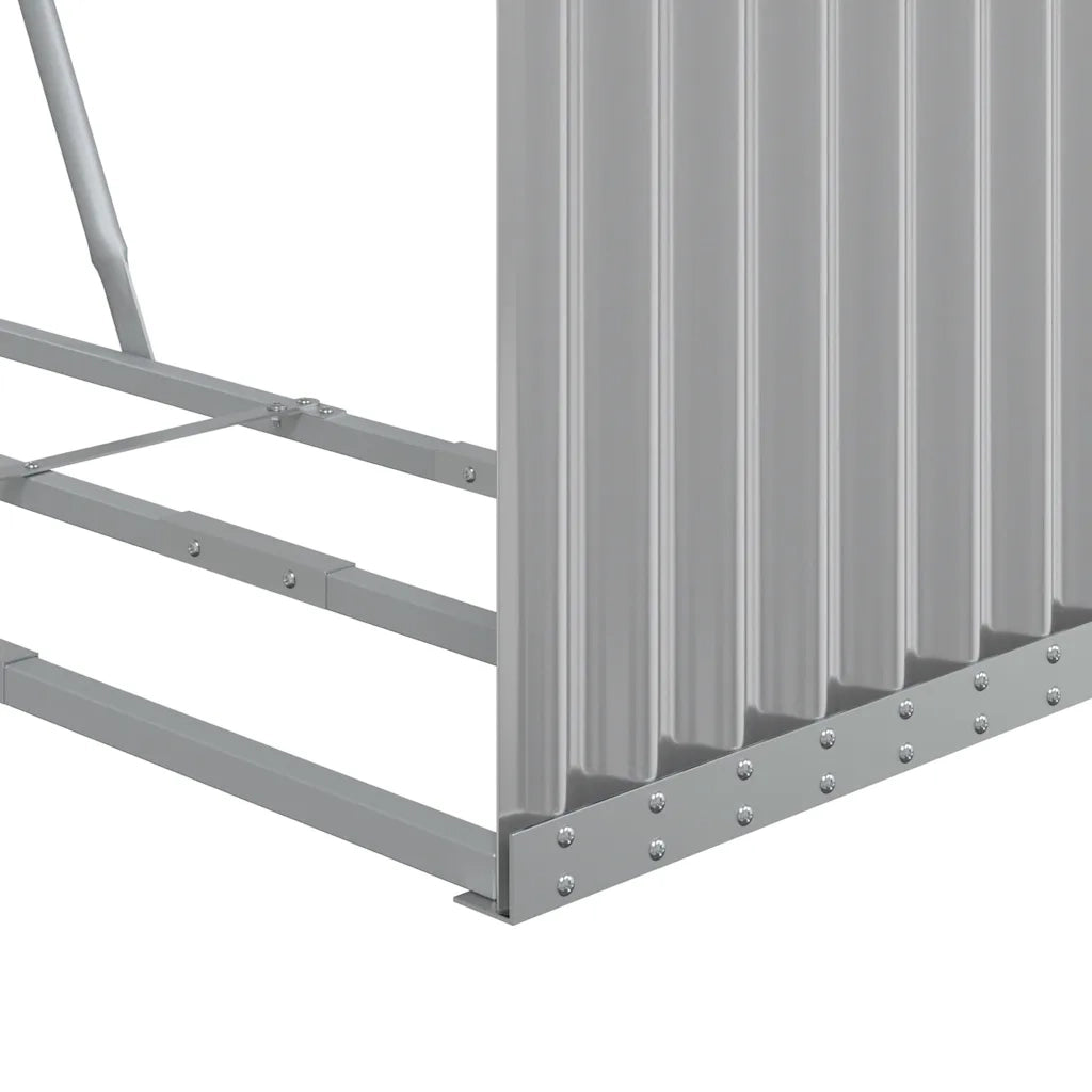 Portaceppi Grigio Chiaro 120x45x100 cm in Acciaio Zincato