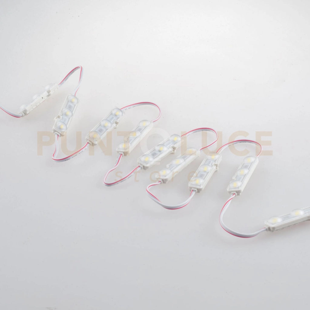KIT 20 MODULI LED INSIGN DC12V LED SMD 5050 20x0,72W E M 72LM /M 6000K IP65 7,2X0,7X1,5CM