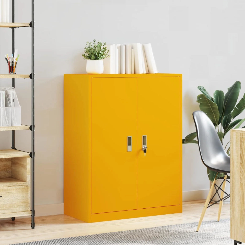 Armadio Giallo senape 80 x 40 x 105 cm Acciaio 891691