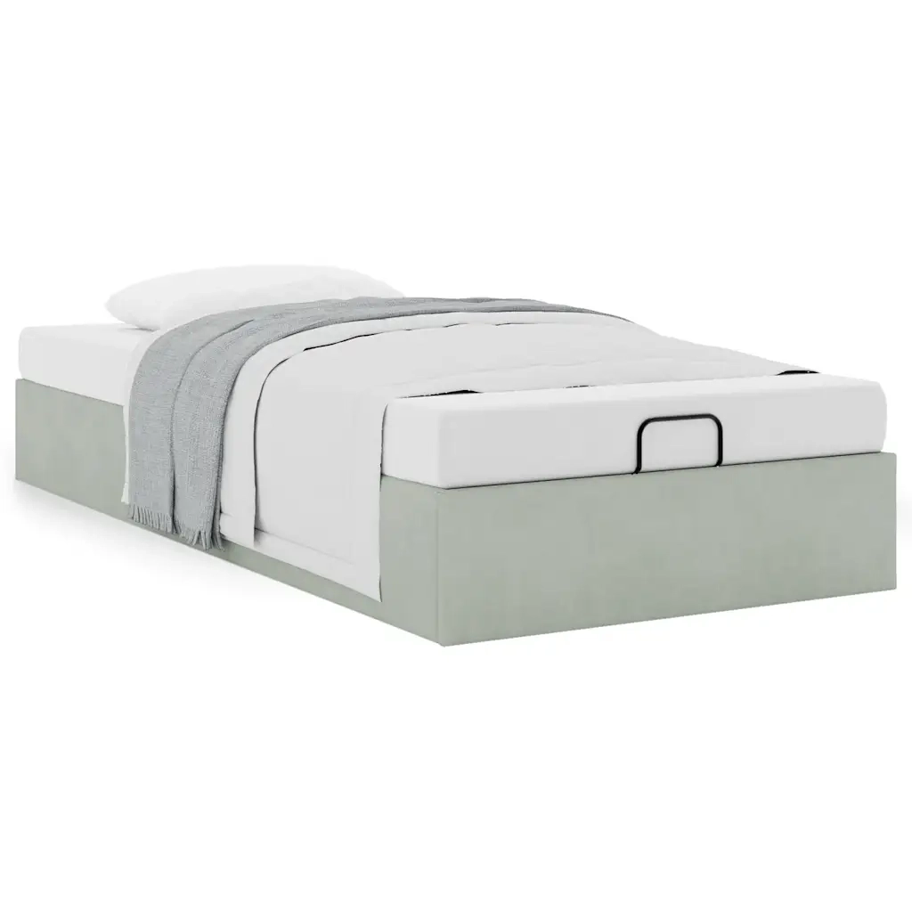 Struttura Letto Pouf Senza Materasso 90x200 cm Velluto 3310937