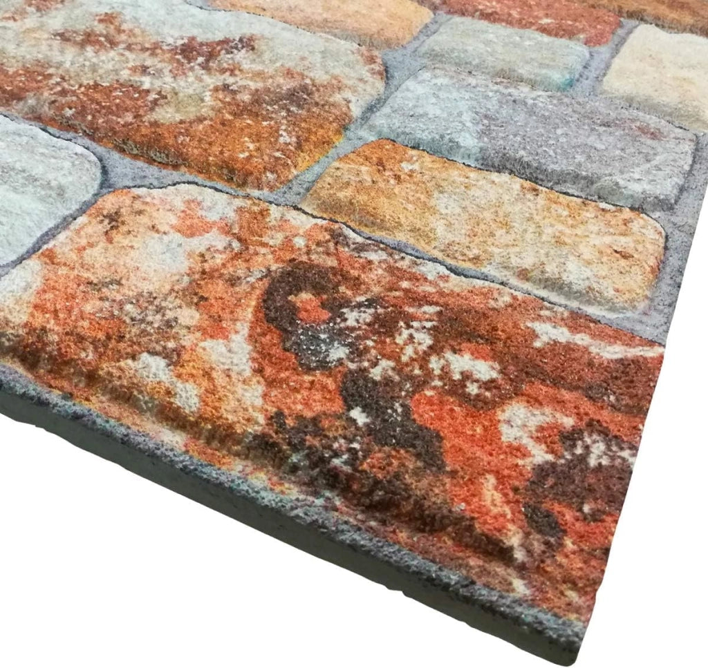 RETAIL BOX da 10 pannelli (5 MQ) Terre di Siena - Pannello finta Pietra in EPS Resinato Misura 100x50 cm Spessore 2 Cm