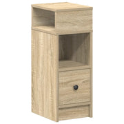 Comodino | Armadio da Notte | Mobiletto da notte con Cassetto Rovere Sonoma 25x31x66 cm