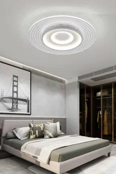 Plafoniera da soffitto lampadario a led lineamenti geometrici 38w 3040lumen luce fredda