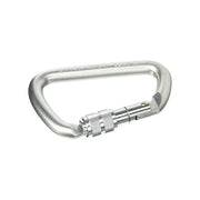 Camp 1877 D Pro Lock Moschettone in Acciaio al Carbonio Zincato Forma D Asimmetrica Ghiera a Vite Keylock 50 kN 250 Kg EN 362